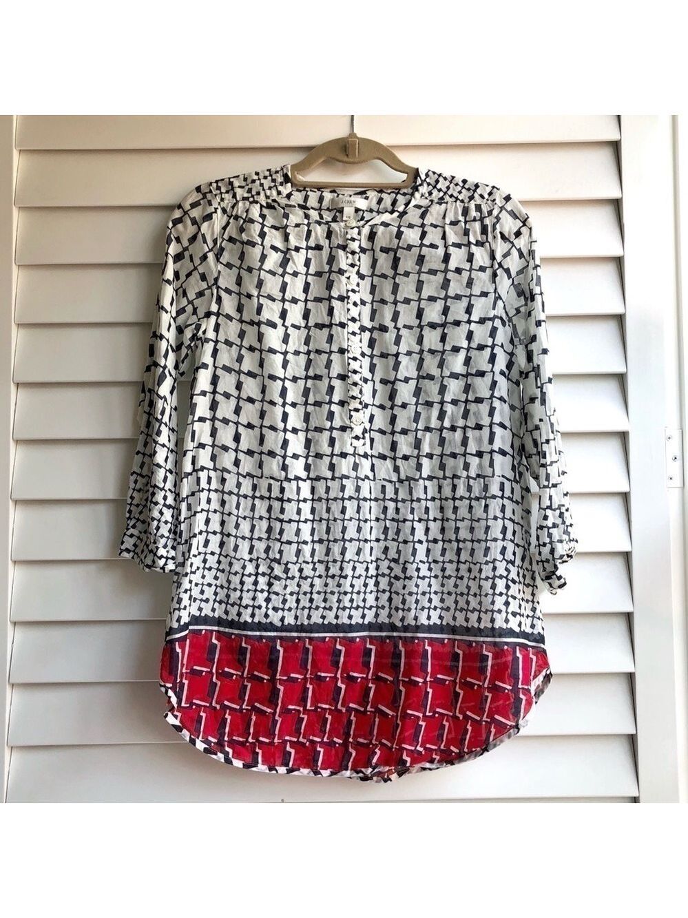 J. Crew Cubist Houndstooth Tunic Cover-Up - Picture 5 of 10